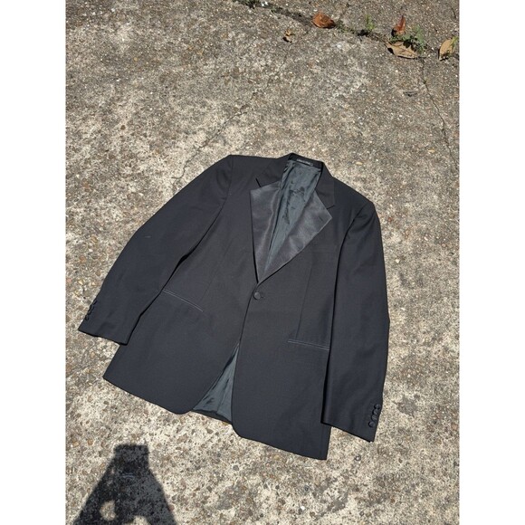 Lux CORNELIANI Black WOOL TUXEDO Smoking Blazer Jacket 40 US 50 EU